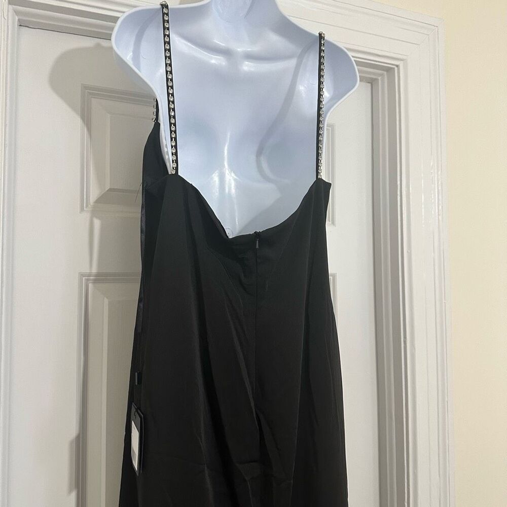 MAC DUGGAL IEENA CRYSTAL DETAIL SWEETHEART NECK TRUMPET BLACK - Picture 10 of 12